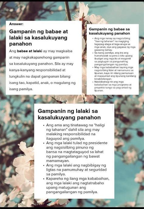 Mga Gampanin Ng Mga Kababaihan Sa Kasalukuyang Panahon.